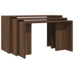 Vidaxl tables gigognes 3 pcs chêne marron bois d'ingénierie Vidaxl tables gigognes 3 pcs chêne marron bois d'ingénierie