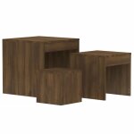 Vidaxl tables gigognes 3 pcs chêne marron bois d'ingénierie Vidaxl tables gigognes 3 pcs chêne marron bois d'ingénierie