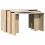 Vidaxl tables gigognes 3 pcs chêne sonoma bois d'ingénierie Vidaxl tables gigognes 3 pcs chêne sonoma bois d'ingénierie