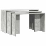 Vidaxl tables gigognes 3 pcs gris béton bois d'ingénierie Vidaxl tables gigognes 3 pcs gris béton bois d'ingénierie