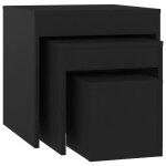 Vidaxl tables gigognes 3 pcs noir agglomr