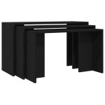 Vidaxl tables gigognes 3 pcs noir bois d'ingénierie Vidaxl tables gigognes 3 pcs noir bois d'ingénierie