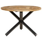 Vidaxl table � manger �110x75 cm bois massif de manguier brut