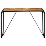 Vidaxl table  manger 118x60x76 cm bois de manguier massif brut