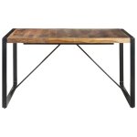 Vidaxl table  manger 140x140x75 cm bois massif