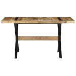 Vidaxl table � manger 140x70x76 cm bois de manguier brut