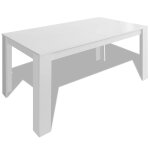 Vidaxl table � manger 140x80x75 cm blanc