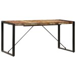 Vidaxl table � manger 160x80x75 cm bois de r�cup�ration massif