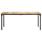 Vidaxl table � manger 180x90x76 cm bois de manguier brut