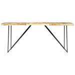 Vidaxl table � manger 180x90x76 cm bois de manguier massif
