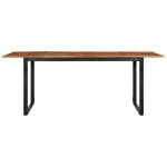 Vidaxl table � manger 200x100x75 cm bois massif d'acacia
