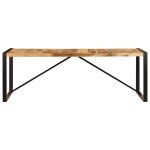 Vidaxl table � manger 220x100x75 cm bois de manguier massif