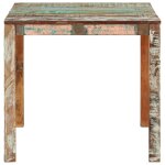 Vidaxl table  manger 82x80x76 cm bois de rcupration massif