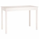 Vidaxl table � manger blanc 110x55x75 cm bois massif de pin