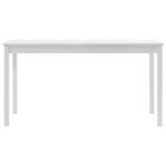 Vidaxl table � manger blanc 140x70x73 cm pin