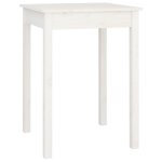 Vidaxl table � manger blanc 55x55x75 cm bois massif de pin