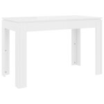 Vidaxl table  manger blanc brillant 120x60x76 cm bois d'ingnierie