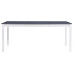 Vidaxl table  manger blanc et gris 180x90x73 cm bois de pin