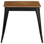 Vidaxl table � manger bois d'acacia massif et acier 75x75x76 cm