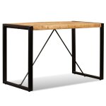 Vidaxl table � manger bois de manguier brut 120 cm
