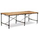 Vidaxl table  manger bois de manguier massif 240 cm