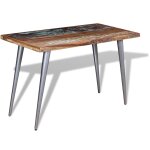 Vidaxl table  manger bois de rcupration 120x60x76 cm