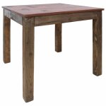 Vidaxl table à manger bois de récupération mélangé 82x80x76 cm Vidaxl table à manger bois de récupération mélangé 82x80x76 cm