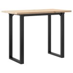 Vidaxl table � manger cadre en o 100x50x75, 5 cm bois pin massif acier