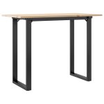Vidaxl table � manger cadre en o 100x50x75 cm bois de pin massif acier