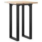 Vidaxl table � manger cadre en o 50x50x75, 5cm bois de pin massif acier