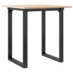 Vidaxl table à manger cadre en o 70x70x75 cm bois de pin massif acier Vidaxl table à manger cadre en o 70x70x75 cm bois de pin massif acier