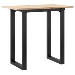 Vidaxl table � manger cadre en o 80x50x75, 5cm bois de pin massif acier