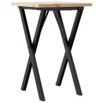 Vidaxl table � manger cadre en x 50x50x75, 5cm bois de pin massif acier