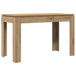 Vidaxl table � manger ch�ne artisanal 120x60x76 cm bois d'ing�nierie