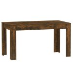 Vidaxl table � manger ch�ne fum� 140x74, 5x76 cm bois d'ing�nierie