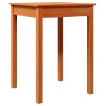 Vidaxl table � manger cire marron 55x55x75 cm bois massif de pin
