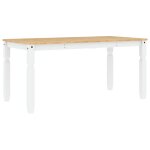Vidaxl table à manger corona blanc 160x80x75 cm bois massif de pin Vidaxl table à manger corona blanc 160x80x75 cm bois massif de pin