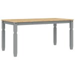 Vidaxl table à manger corona gris 160x80x75 cm bois massif de pin Vidaxl table à manger corona gris 160x80x75 cm bois massif de pin