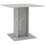 Vidaxl table � manger gris b�ton 80x80x75 cm bois d'ing�nierie