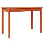 Vidaxl table  manger marron cire 110x55x75 cm bois massif de pin