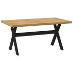 Vidaxl table � manger noain pieds en forme de x 160x90x75cm massif pin