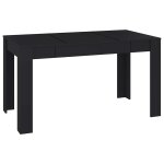 Vidaxl table � manger noir 140x74, 5x76 cm bois d'ing�nierie