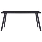Vidaxl table � manger noir 180x90x75 cm verre tremp�