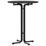 Vidaxl table de bar noir �80x110 cm bois d'ing�nierie et acier