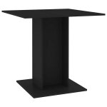 Vidaxl table  manger noir 80x80x75 cm bois d'ingnierie