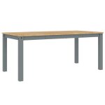 Vidaxl table � manger panama gris 180x90x75 cm bois massif de pin