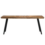 Vidaxl table à manger teck recyclé et acier 180x90x76 cm Vidaxl table à manger teck recyclé et acier 180x90x76 cm