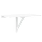 Vidaxl table murale pliable blanc brillant 100x60x56cm bois ingnierie