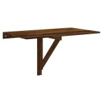 Vidaxl table murale pliable ch�ne fum� 100x60x56 cm bois d'ing�nierie