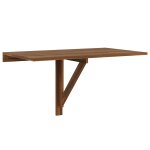 Vidaxl table murale pliable ch�ne marron 100x60x56cm bois d'ing�nierie